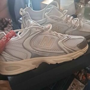 New Balance 530 Cream and White Athletic Shoes